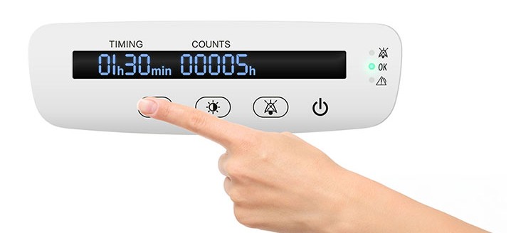 Touchpanel des Sauerstoffkonzentrators